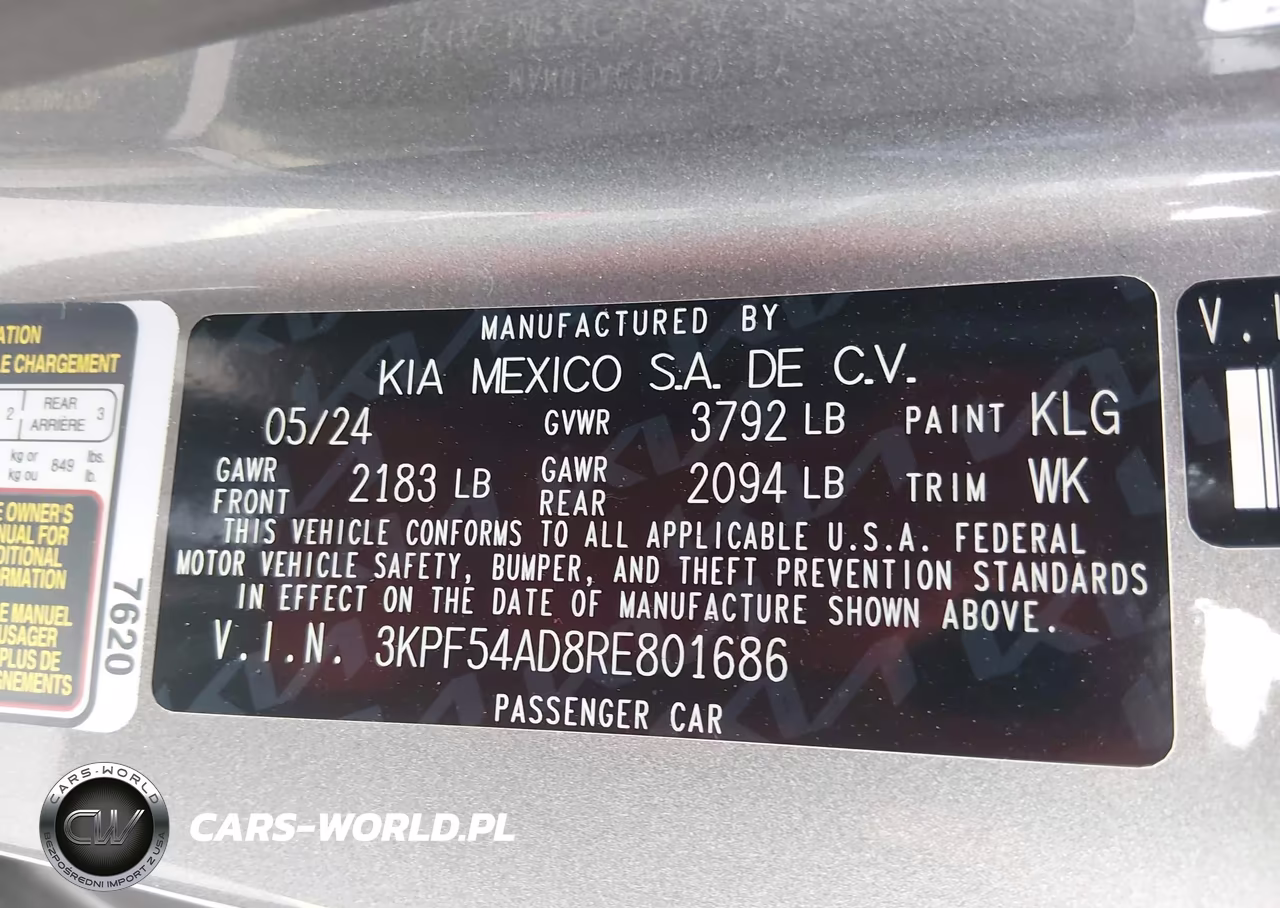 2024 Kia Forte Gt-Line VIN:3KPF54AD8RE801686 - 9
