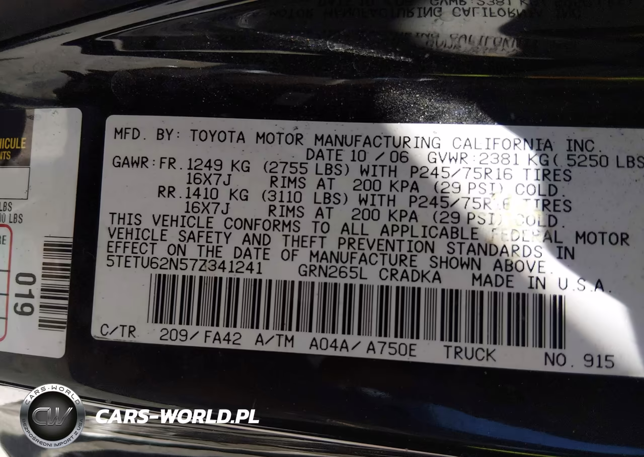 2007 Toyota Tacoma Prerunner V6 VIN:5TETU62N57Z341241 - 9