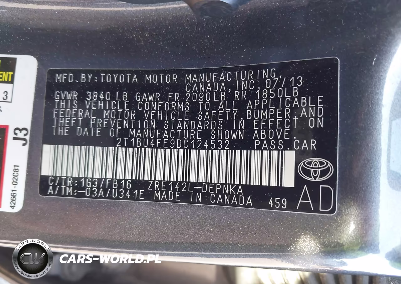 2013 Toyota Corolla Le VIN:2T1BU4EE9DC124532 - 9