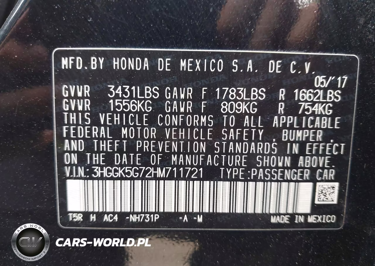 2017 Honda Fit Ex VIN:3HGGK5G72HM711721 - 9