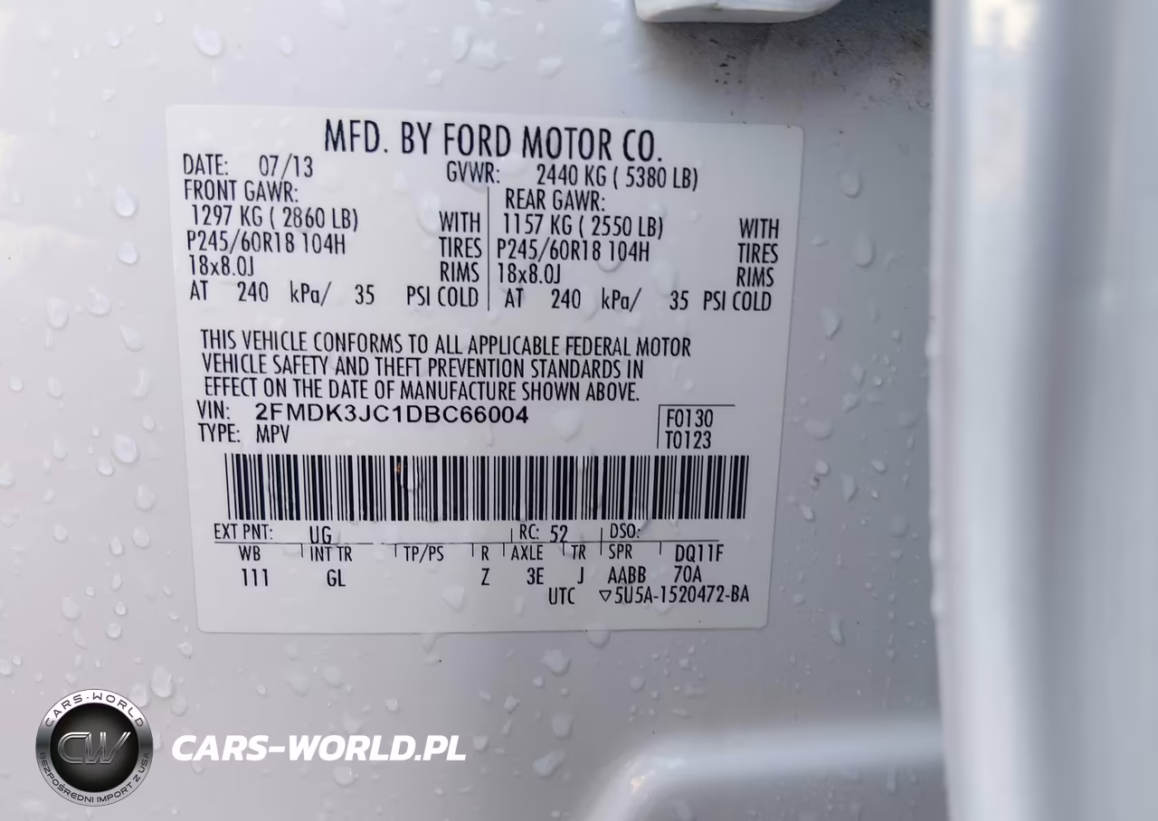 2013 Ford Edge Sel VIN:2FMDK3JC1DBC66004 - 9