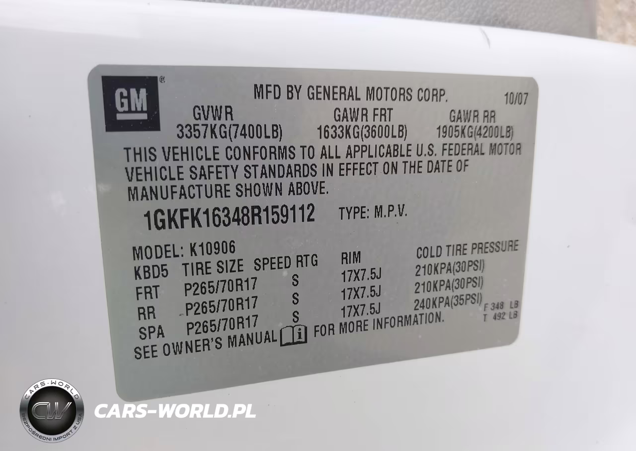2008 GMC Yukon Xl 1500 Slt VIN:1GKFK16348R159112 - 9