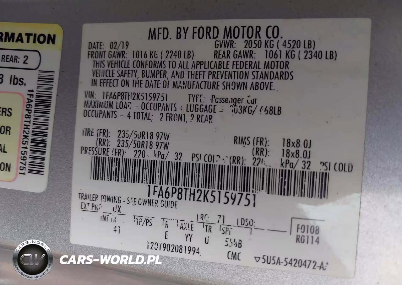 2019 Ford Mustang Ecoboost Premium VIN:1FA6P8TH2K5159751 - 9