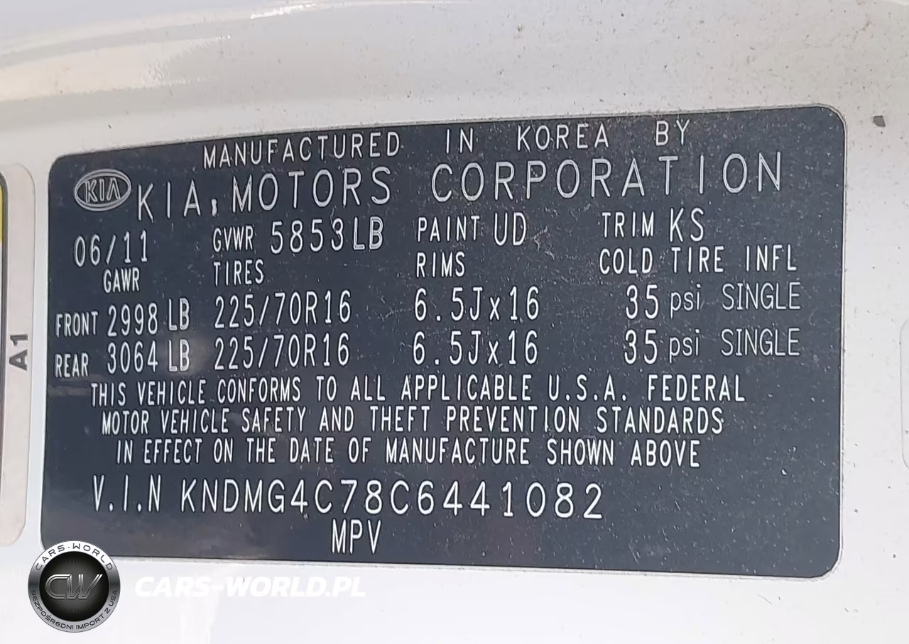 2012 Kia Sedona Lx VIN:KNDMG4C78C6441082 - 9