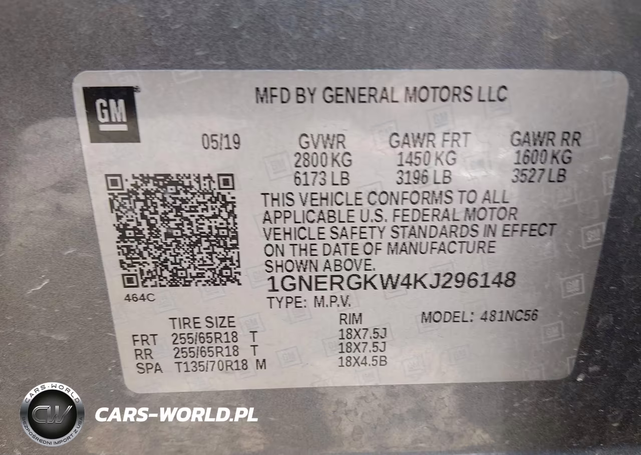 2019 Chevrolet Traverse 1Lt VIN:1GNERGKW4KJ296148 - 9
