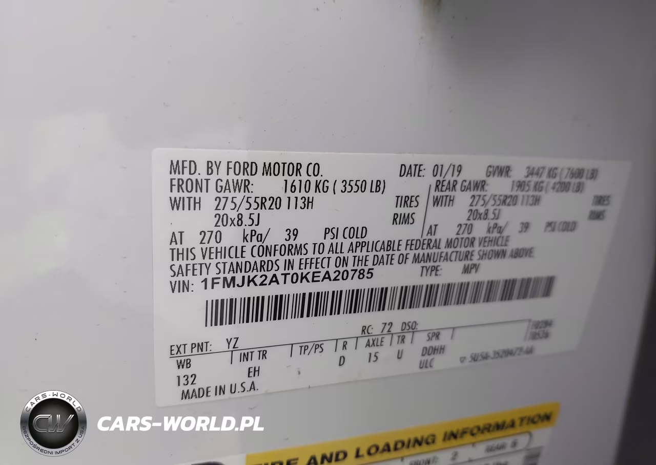2019 Ford Expedition Max Limited VIN:1FMJK2AT0KEA20785 - 9