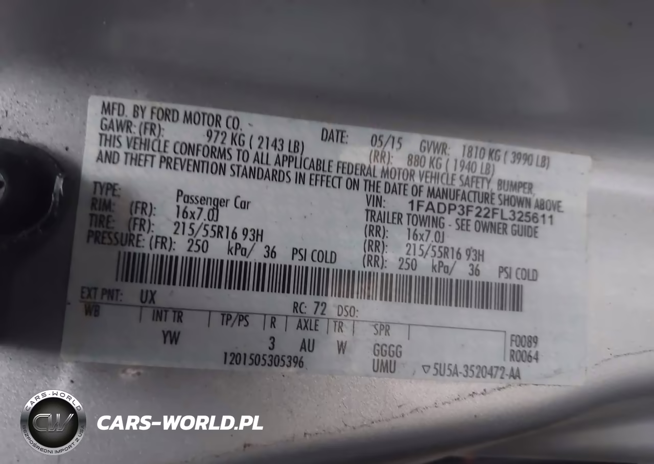2015 Ford Focus Se VIN:1FADP3F22FL325611 - 9