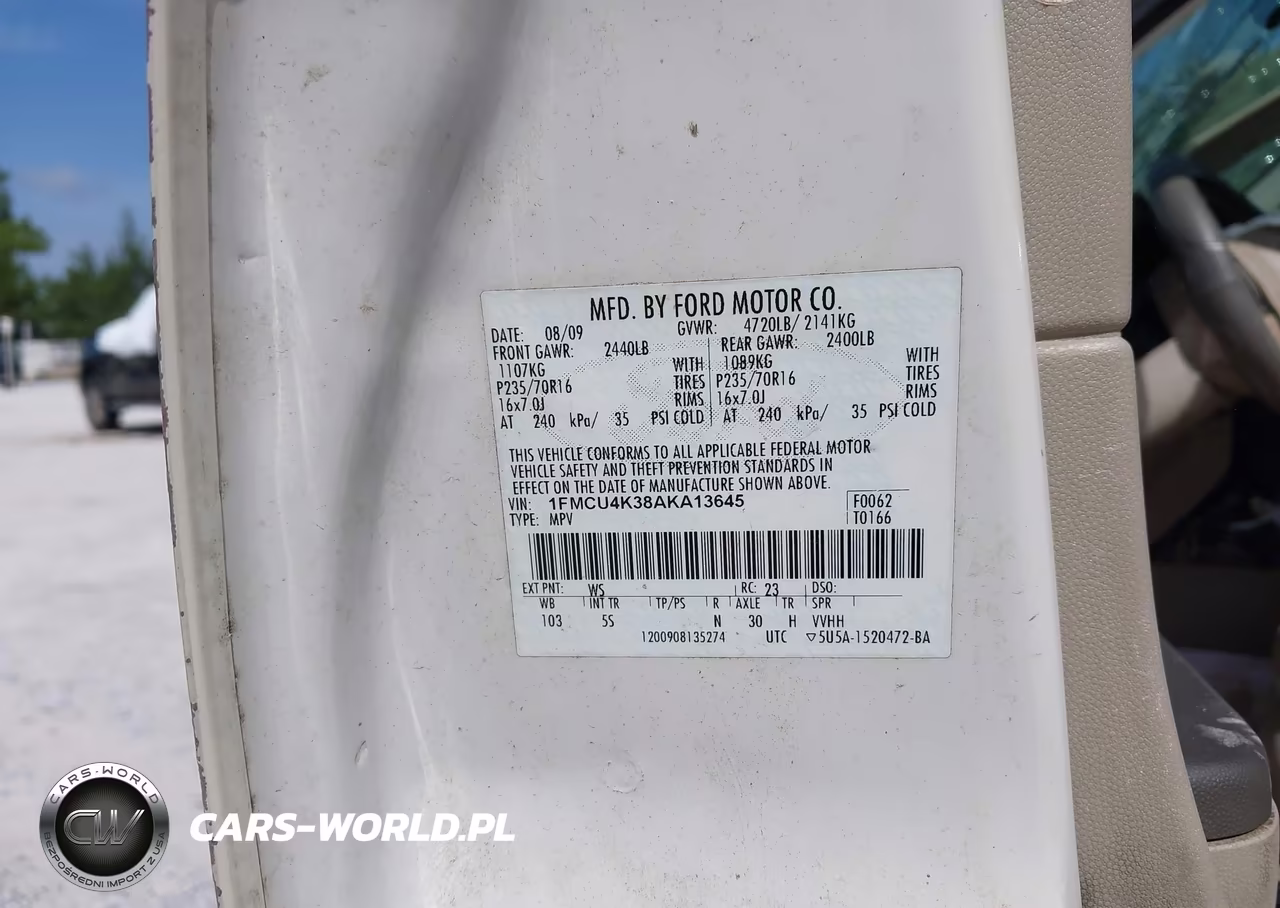 2010 Ford Escape Hybrid Limited VIN:1FMCU4K38AKA13645 - 9