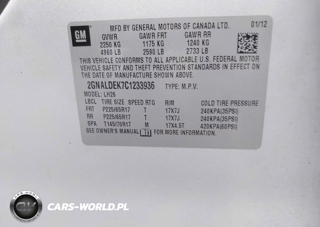 2012 Chevrolet Equinox Lt W-1Lt VIN:2GNALDEK7C1233936 - 9