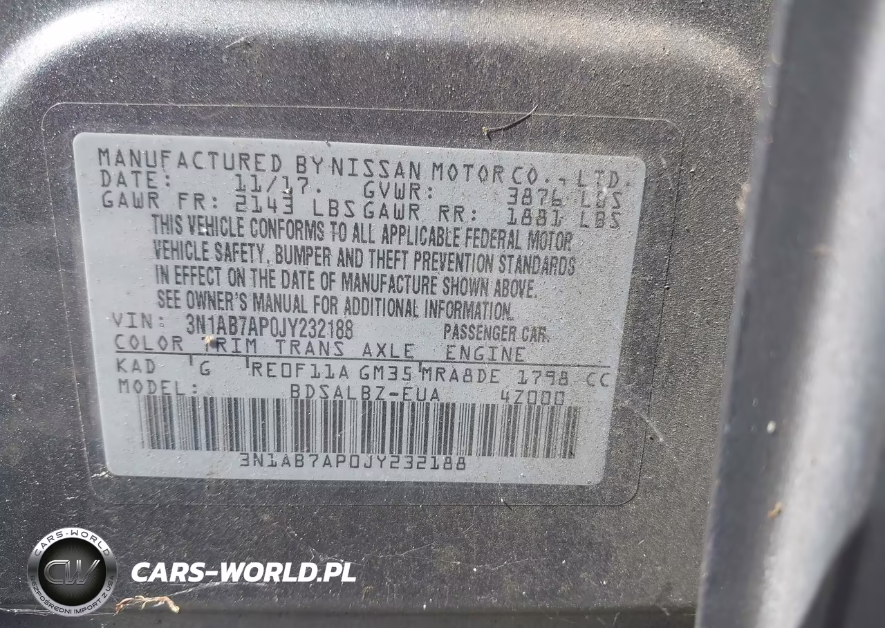 2018 Nissan Sentra S VIN:3N1AB7AP0JY232188 - 9