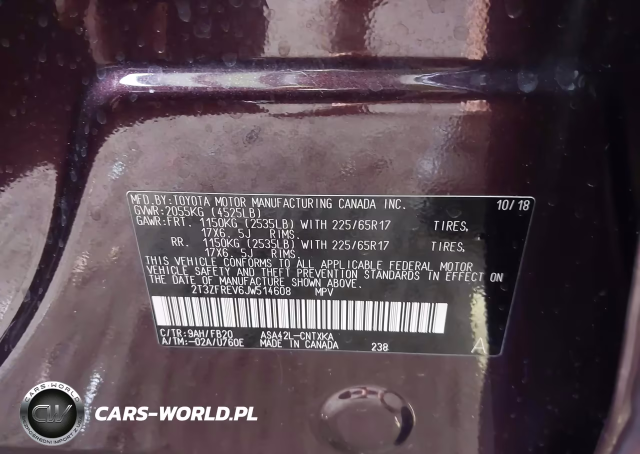 2018 Toyota Rav4 Le VIN:2T3ZFREV6JW514608 - 9