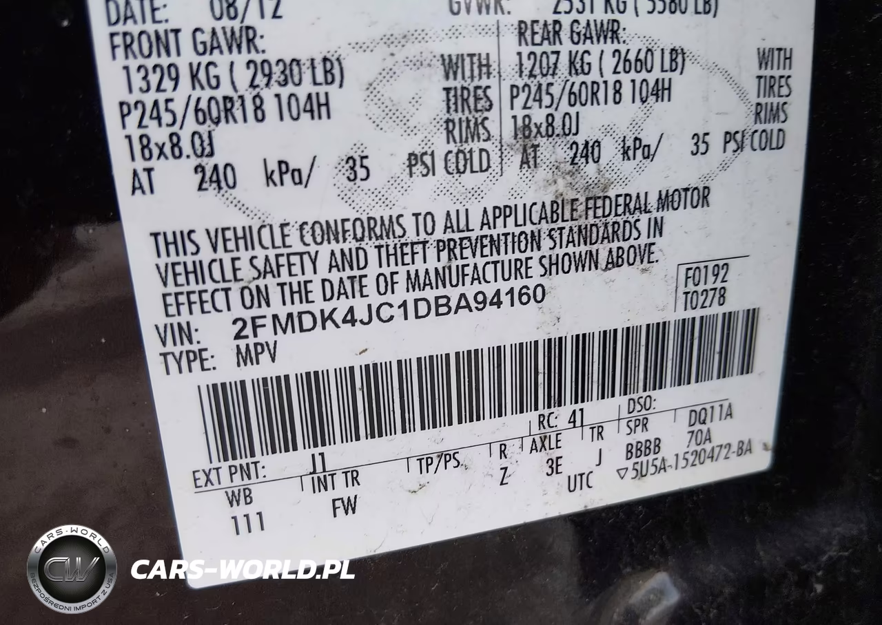 2013 Ford Edge Sel VIN:2FMDK4JC1DBA94160 - 9