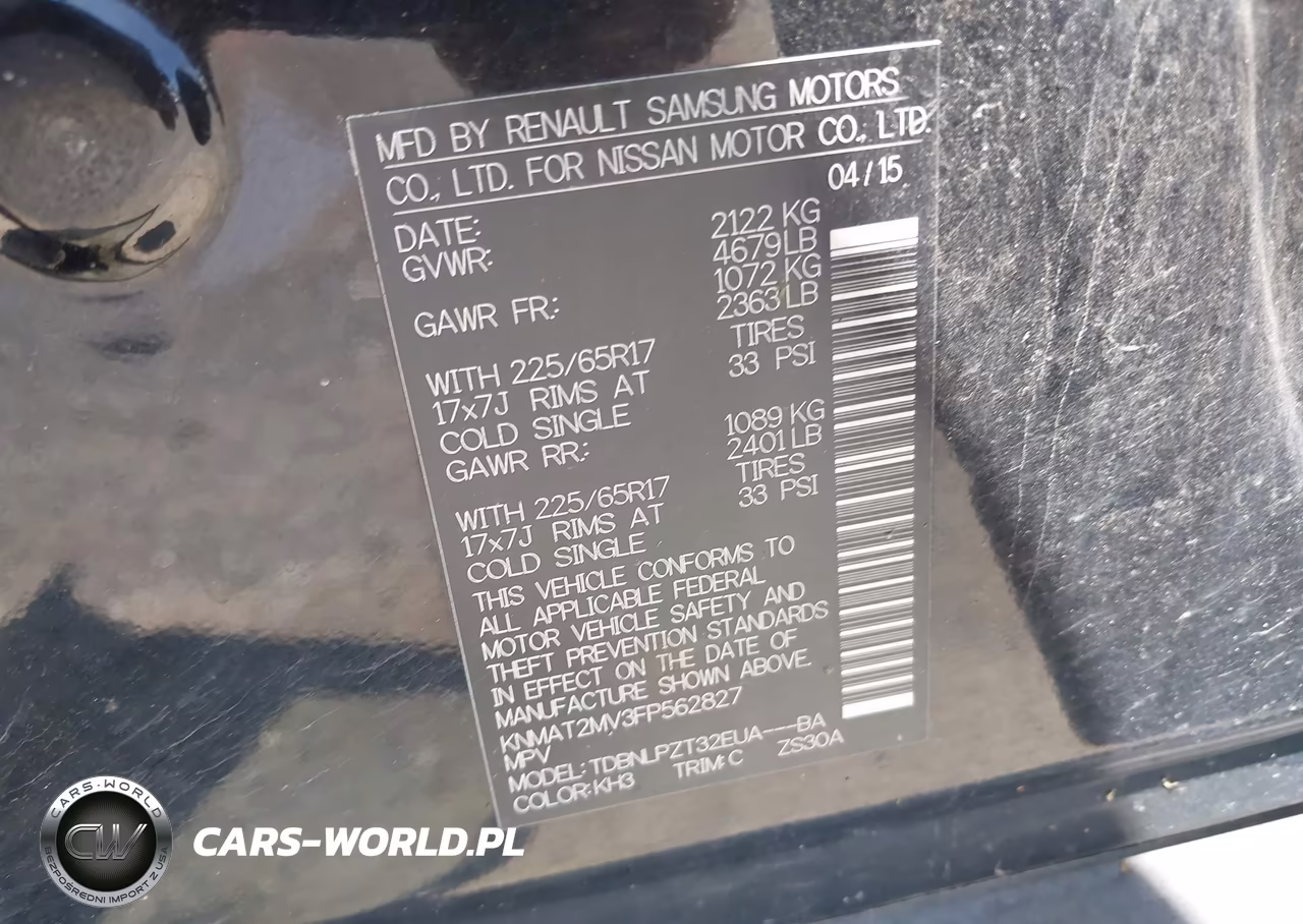 2015 Nissan Rogue S VIN:KNMAT2MV3FP562827 - 9