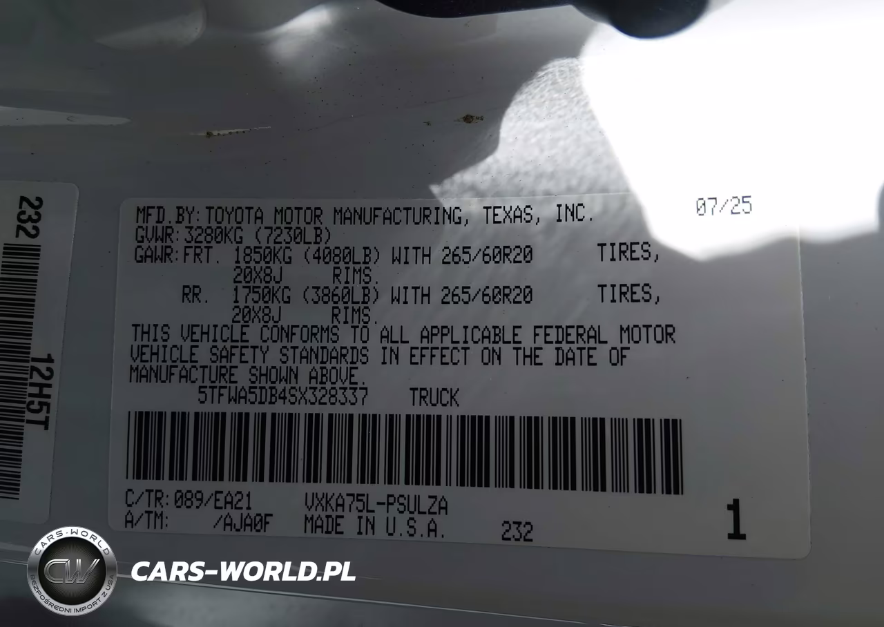 2025 Toyota Tundra Limited VIN:5TFWA5DB4SX328337 - 9