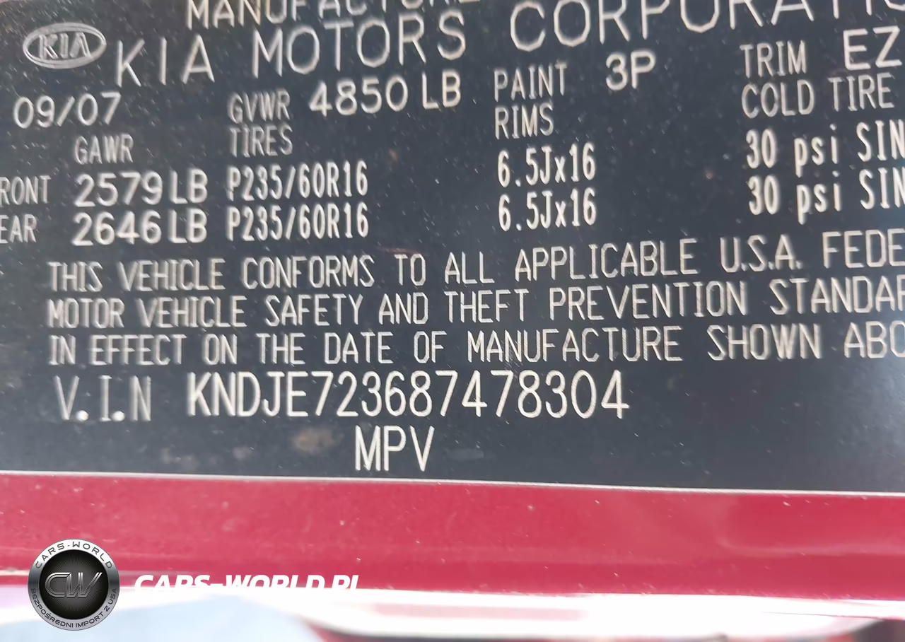 2008 Kia Sportage Lx V6 VIN:KNDJE723687478304 - 9