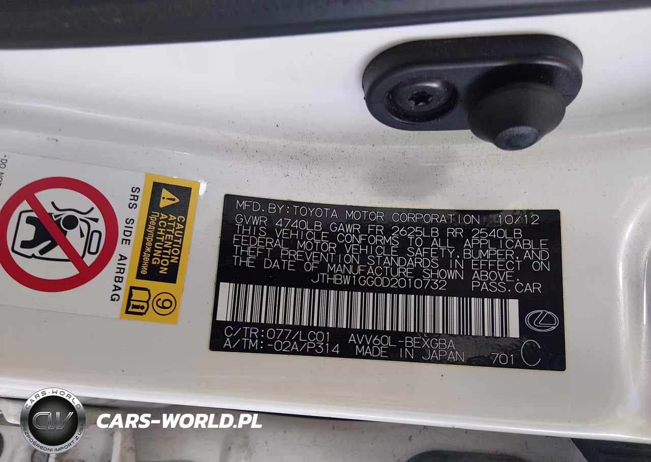 2013 Lexus Es 300H VIN:JTHBW1GG0D2010732 - 9