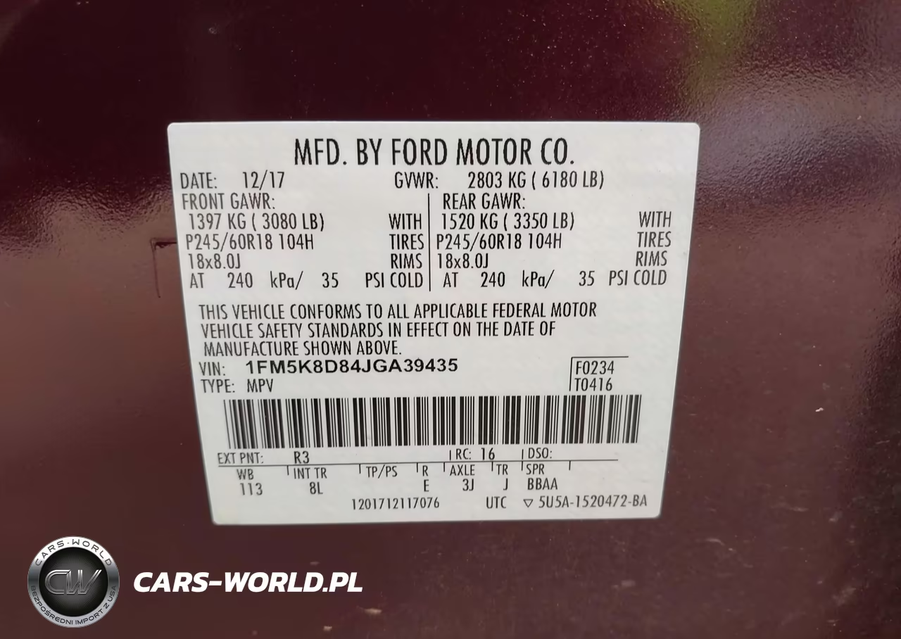 2018 Ford Explorer Xlt VIN:1FM5K8D84JGA39435 - 9