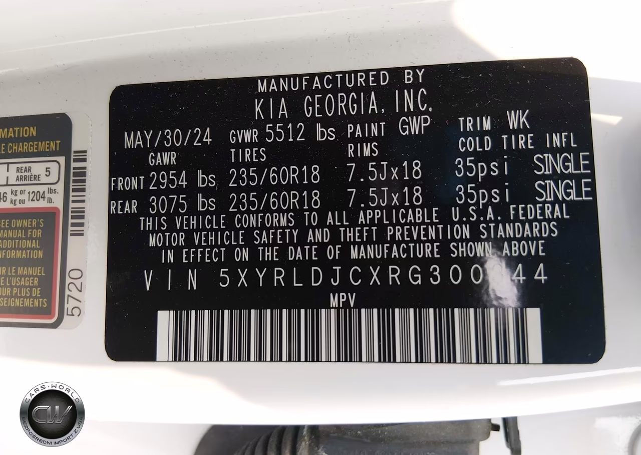 2024 Kia Sorento S VIN:5XYRLDJCXRG300344 - 9