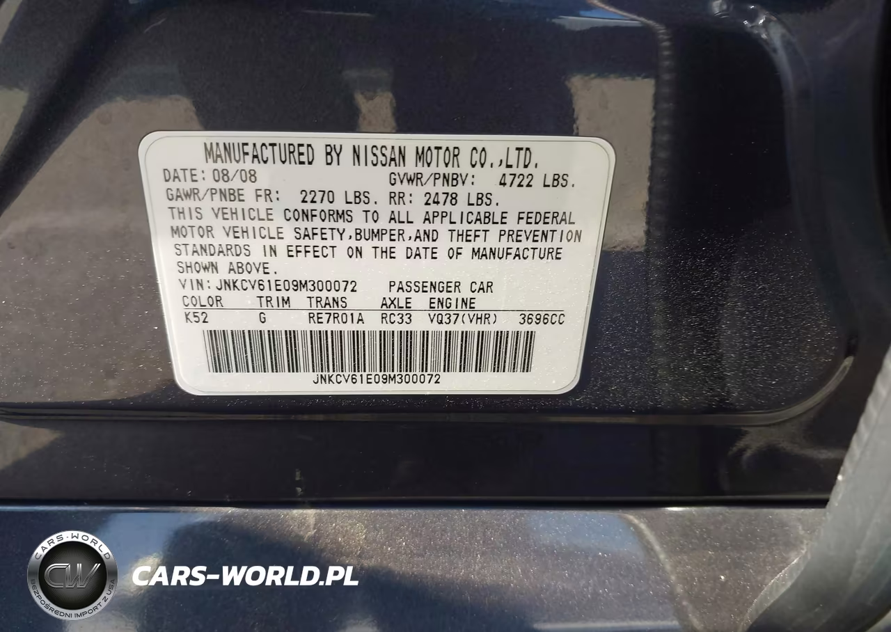 2009 Infiniti G37 Journey VIN:JNKCV61E09M300072 - 9