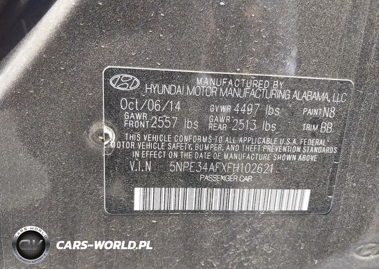 2015 Hyundai Sonata Sport VIN:5NPE34AFXFH102621 - 9