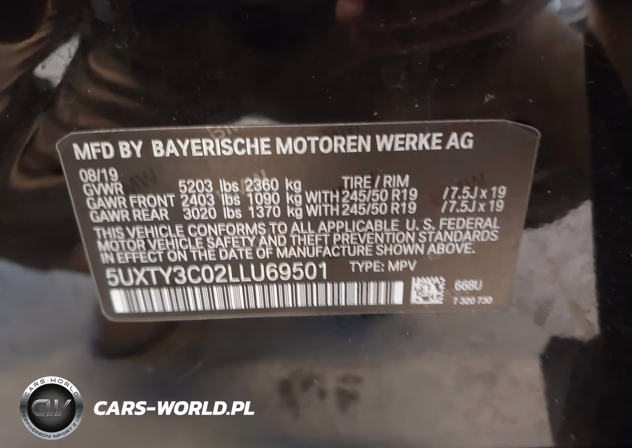 2020 BMW X3 Sdrive30I VIN:5UXTY3C02LLU69501 - 9