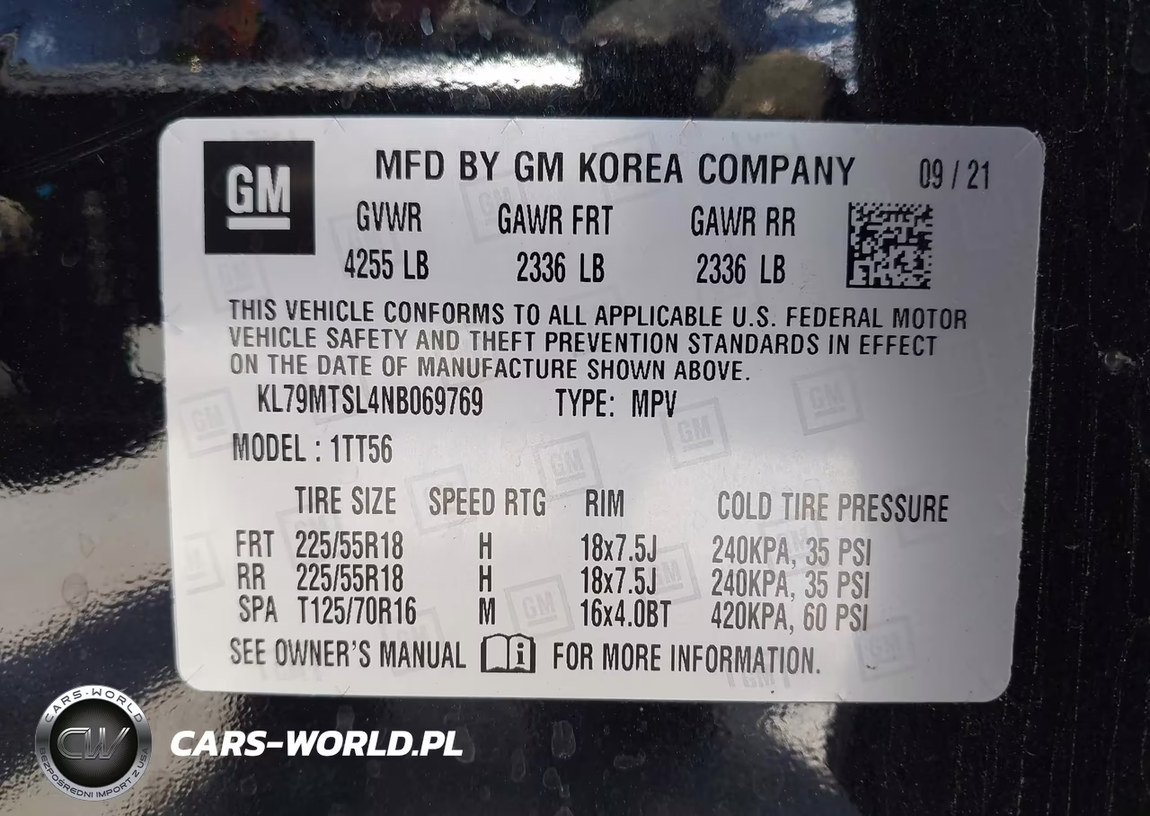 2022 Chevrolet Trailblazer Fwd Rs VIN:KL79MTSL4NB069769 - 9