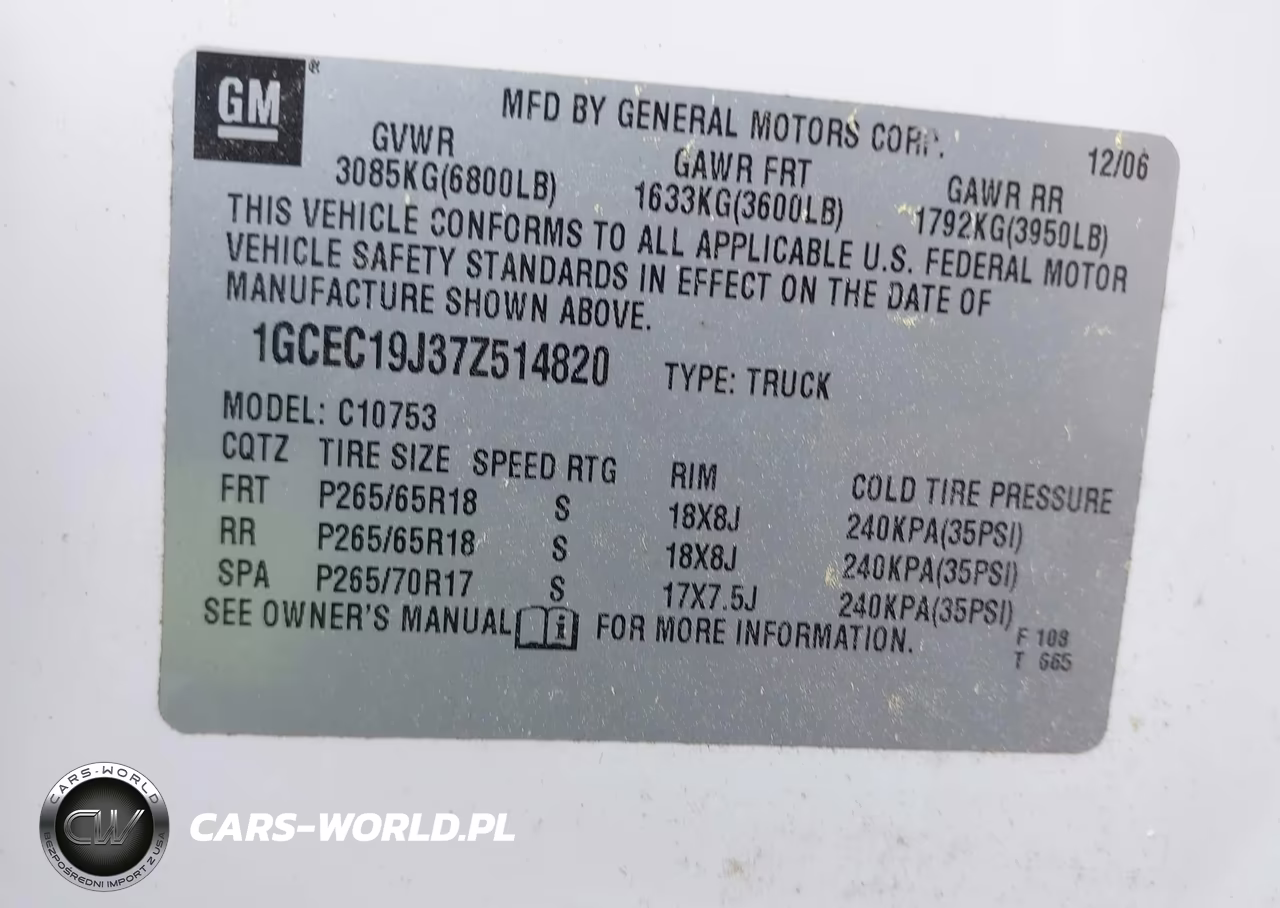 2007 Chevrolet Silverado 1500 Lt1 VIN:1GCEC19J37Z514820 - 9