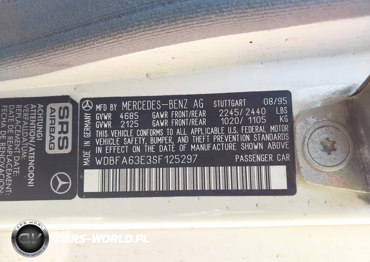 1995 Mercedes-Benz Sl 320 VIN:WDBFA63E3SF125297 - 8