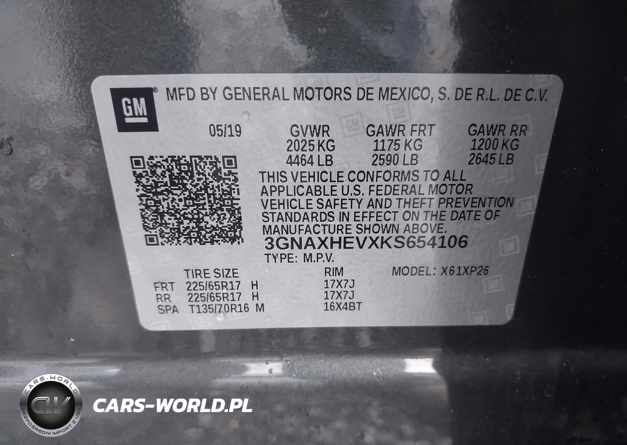 2019 Chevrolet Equinox Ls VIN:3GNAXHEVXKS654106 - 9