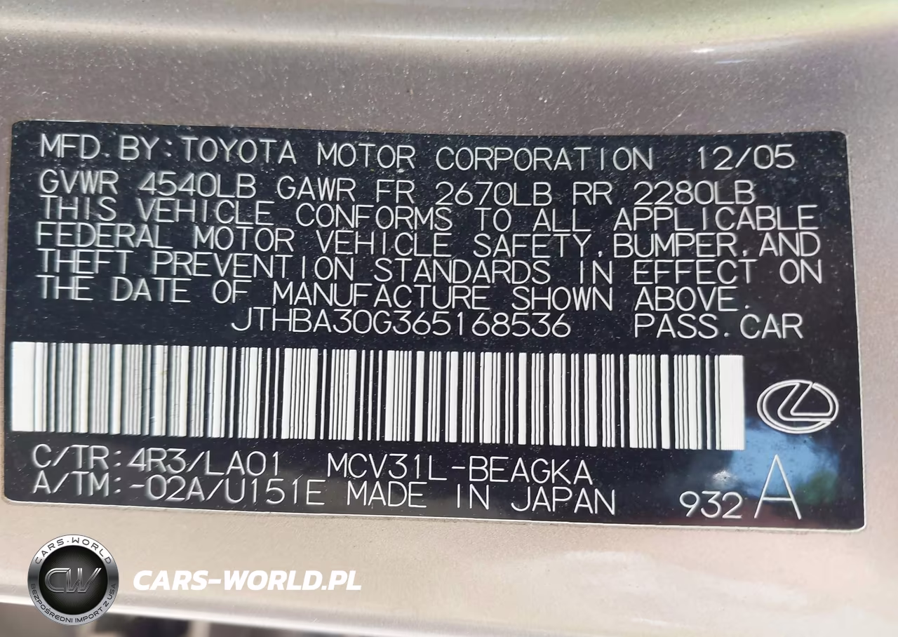 2006 Lexus Es 330 VIN:JTHBA30G365168536 - 9