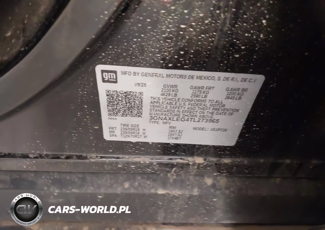 2026 Chevrolet Equinox Fwd Rs VIN:3GNAXLEG4TL273965 - 9