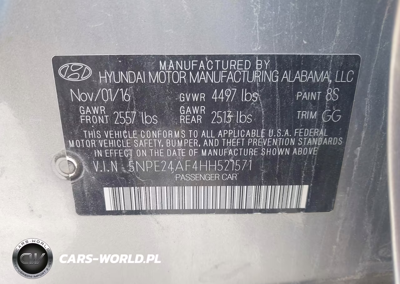 2017 Hyundai Sonata VIN:5NPE24AF4HH521571 - 9