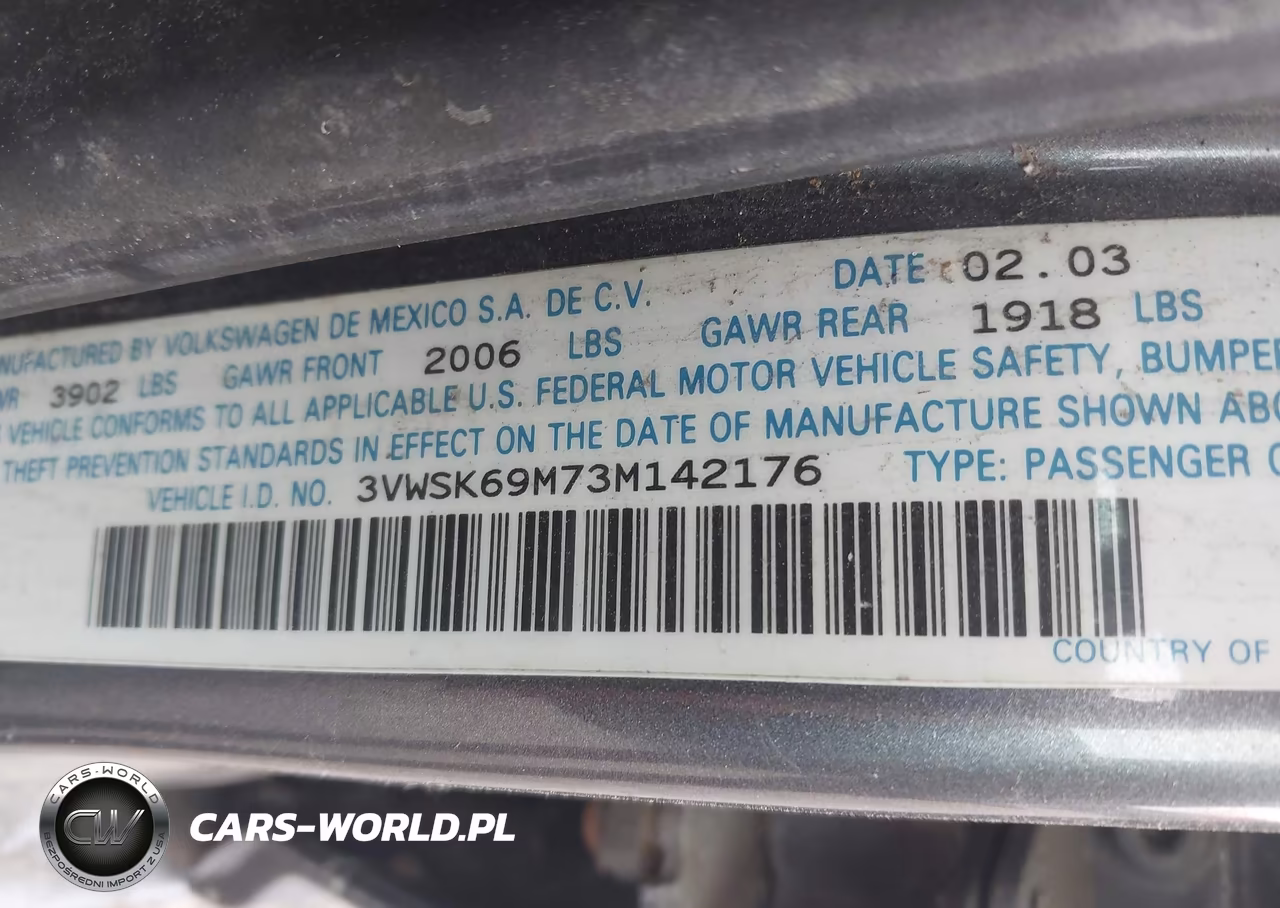 2003 Volkswagen Jetta Gls 2.0L VIN:3VWSK69M73M142176 - 9
