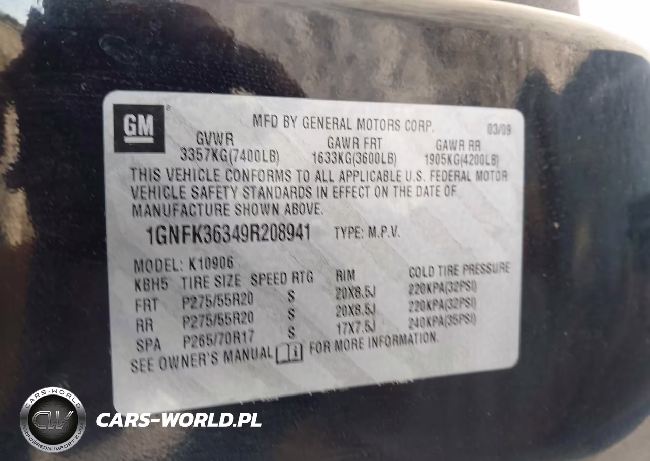 2009 Chevrolet Suburban 1500 Ltz VIN:1GNFK36349R208941 - 9
