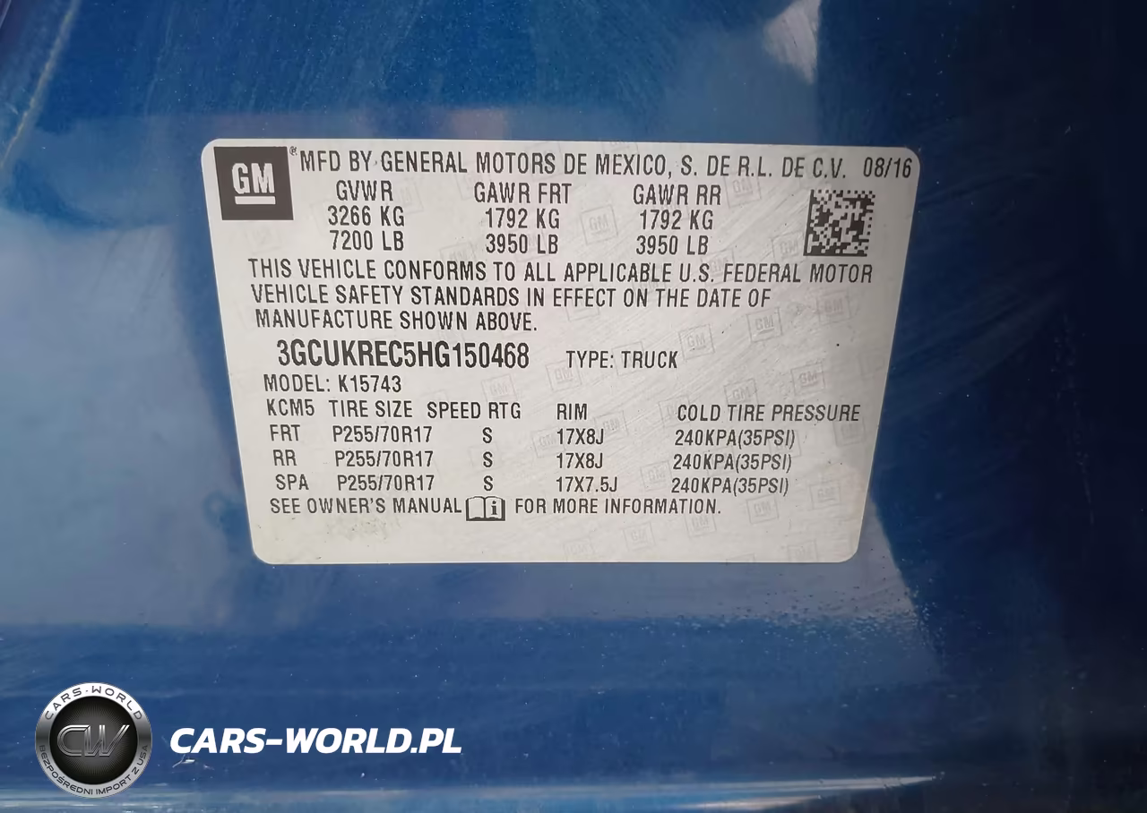 2017 Chevrolet Silverado 1500 Lt VIN:3GCUKREC5HG150468 - 9