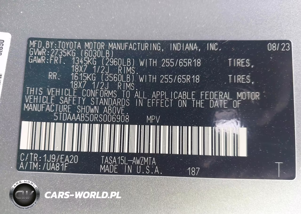 2024 Toyota Grand Highlander Xle VIN:5TDAAAB50RS006908 - 9