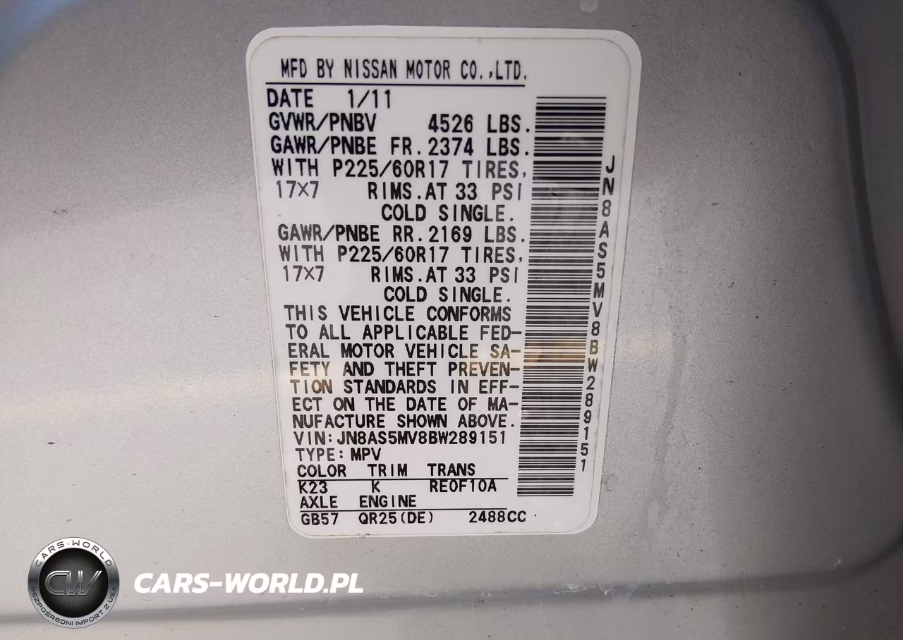 2011 Nissan Rogue Sv VIN:JN8AS5MV8BW289151 - 9