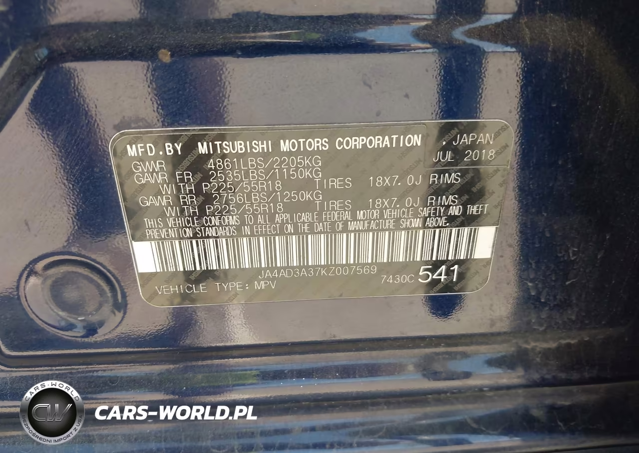 2019 Mitsubishi Outlander Sel VIN:JA4AD3A37KZ007569 - 9