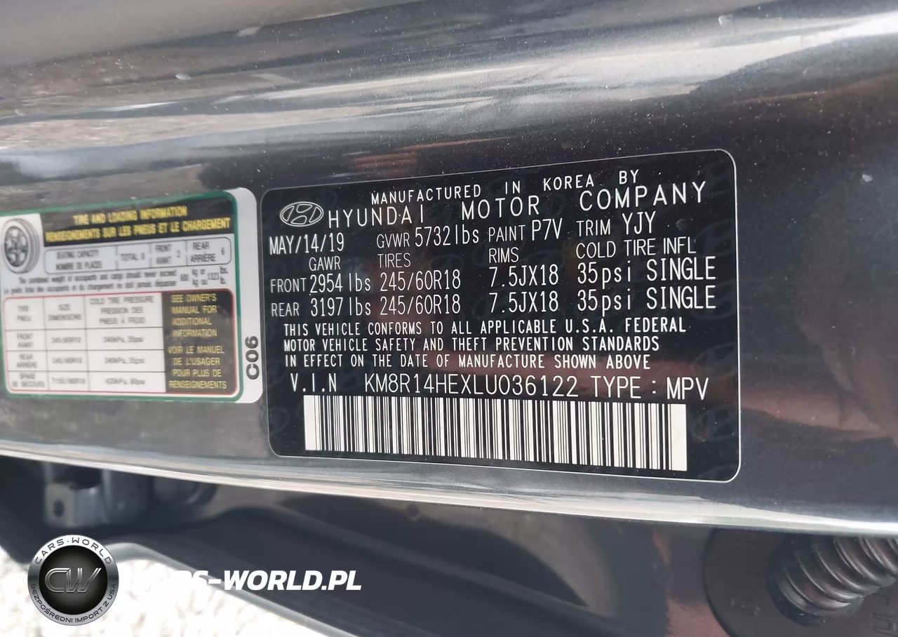 2020 Hyundai Palisade Se VIN:KM8R14HEXLU036122 - 9