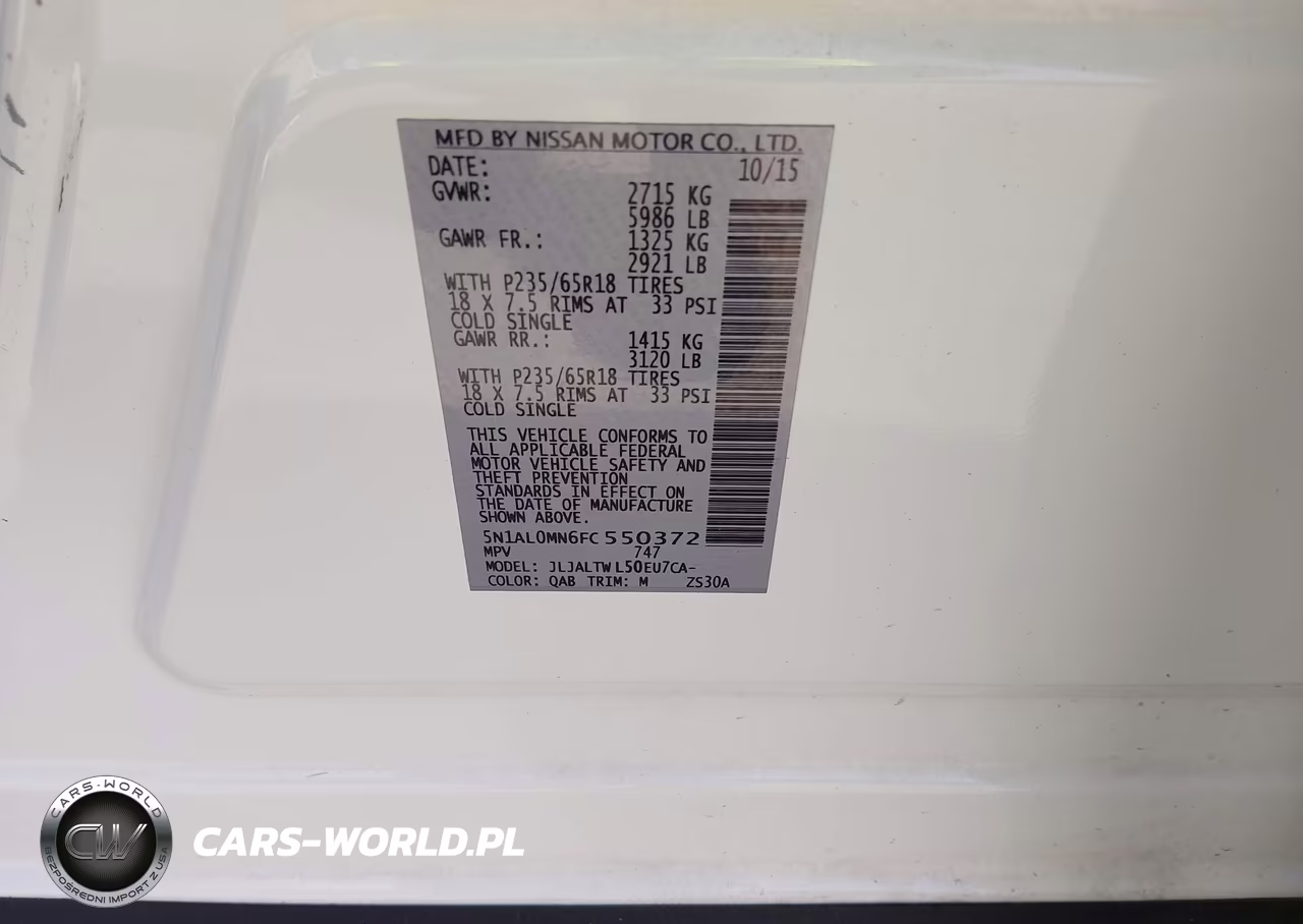 2015 Infiniti Qx60 VIN:5N1AL0MN6FC550372 - 9