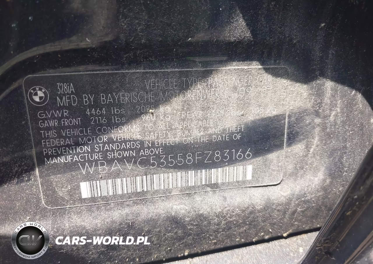 2008 BMW 328I VIN:WBAVC53558FZ83166 - 9