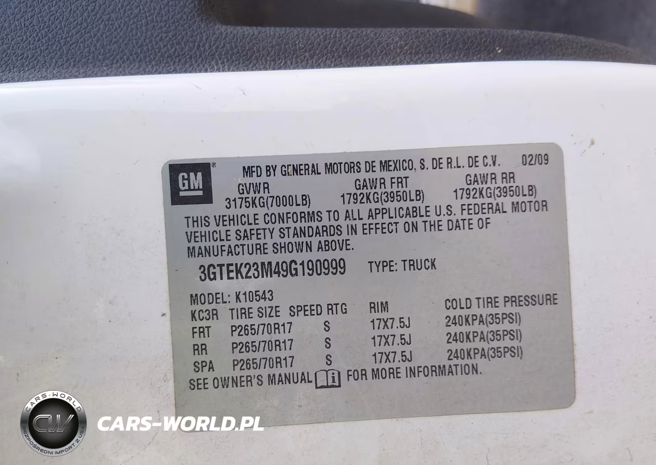 2009 GMC Sierra 1500 Sle VIN:3GTEK23M49G190999 - 9