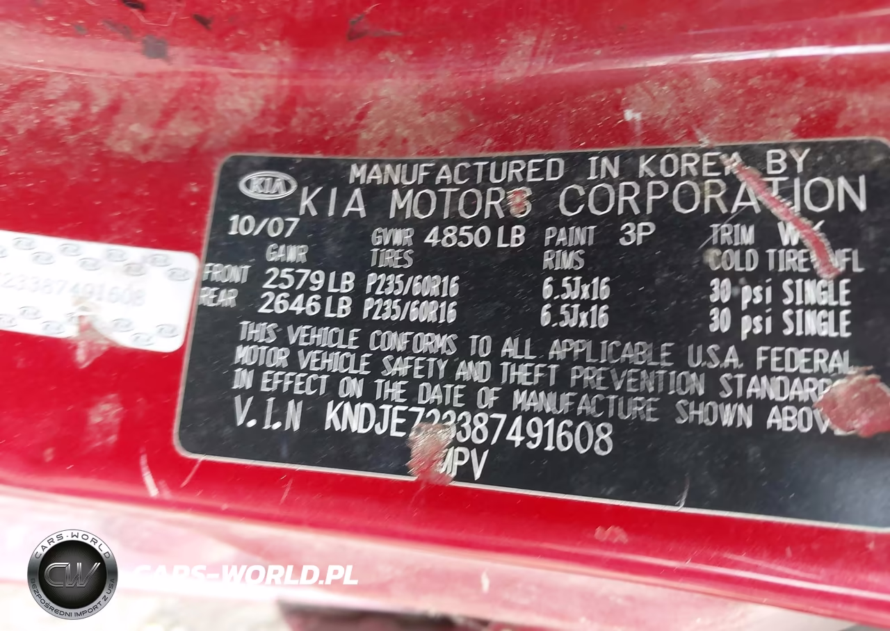2008 Kia Sportage Lx V6 VIN:KNDJE723387491608 - 9