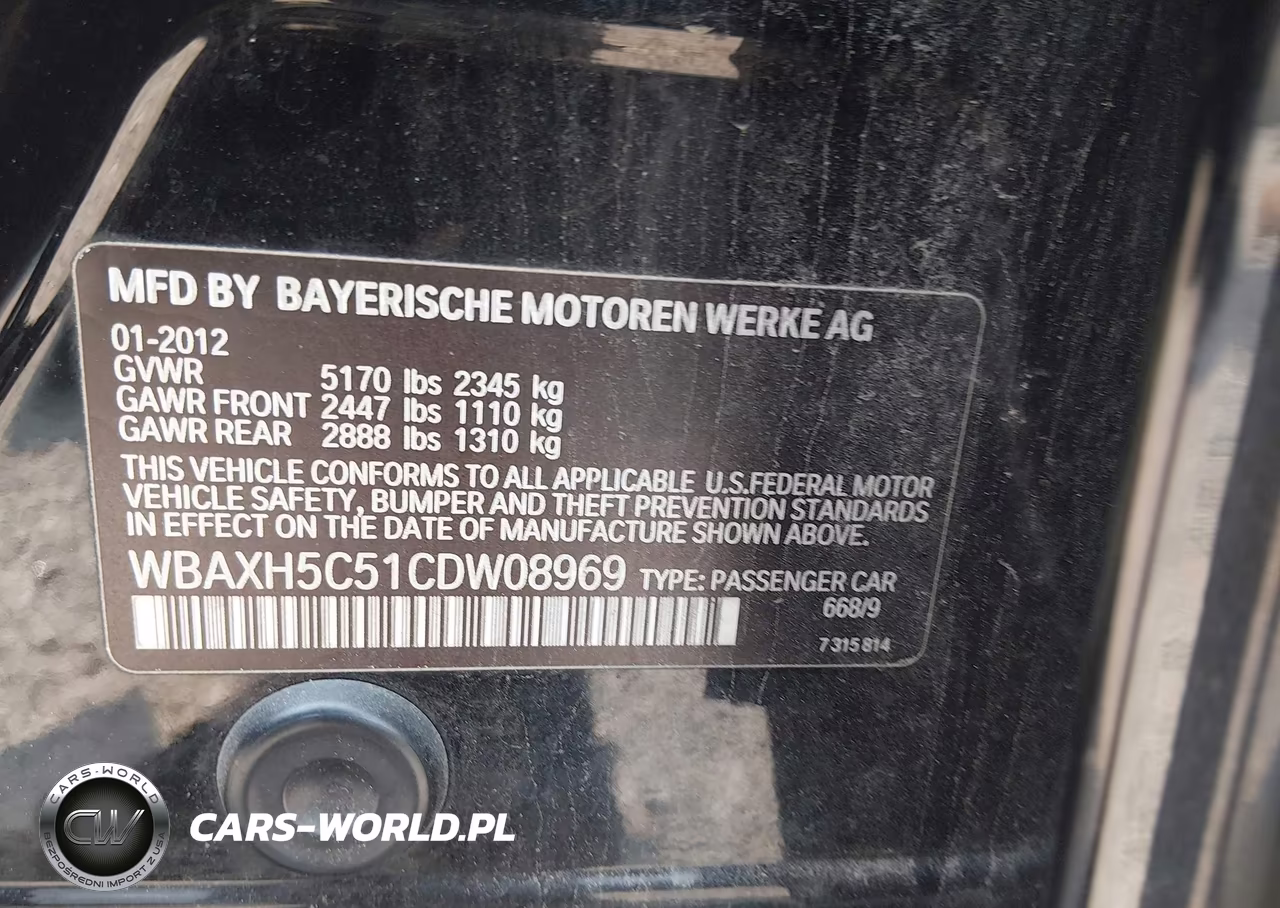 2012 BMW 528I xDrive VIN:WBAXH5C51CDW08969 - 9