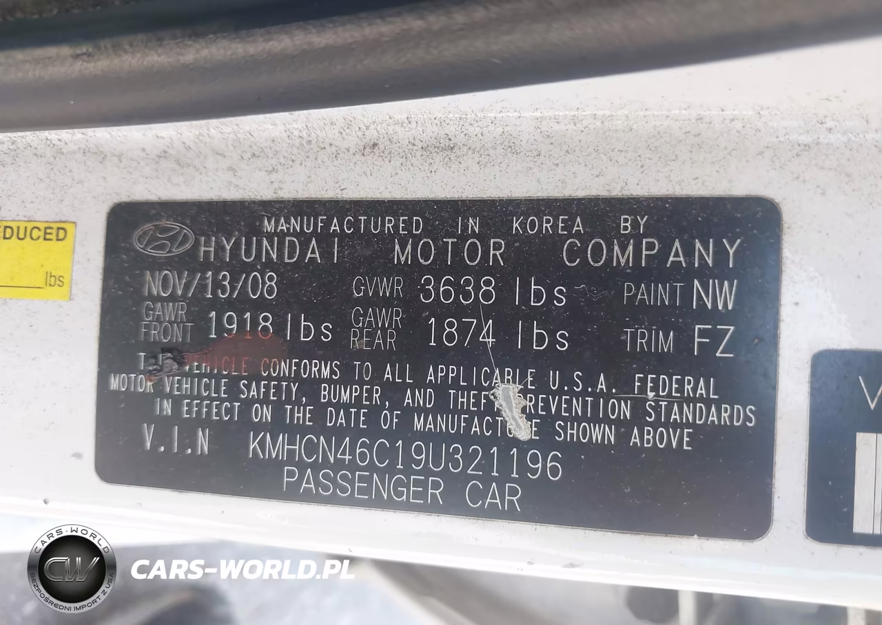 2009 Hyundai Accent Gls VIN:KMHCN46C19U321196 - 9