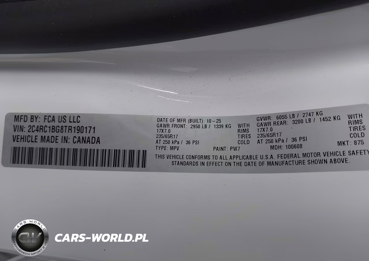 2026 Chrysler Pacifica Select VIN:2C4RC1BG8TR190171 - 9