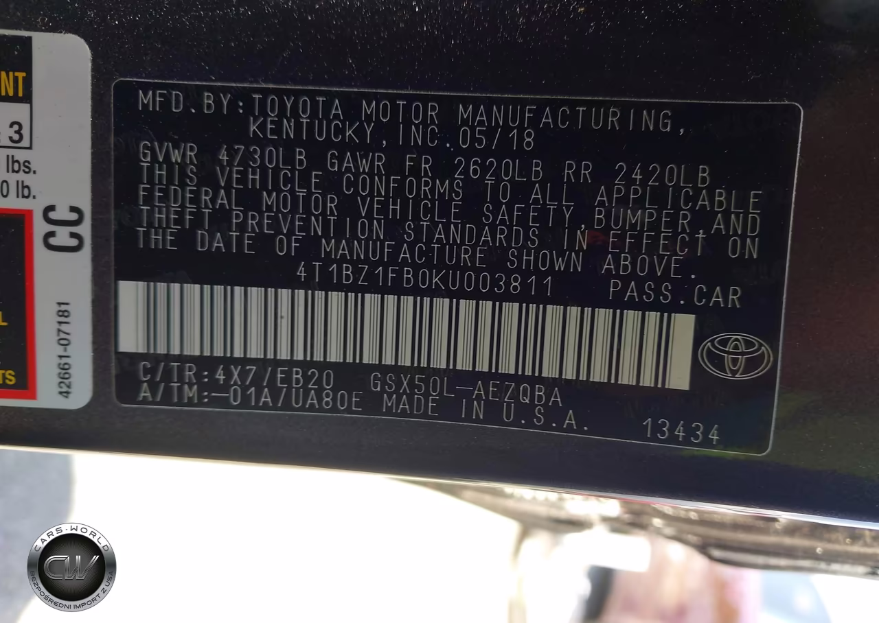 2019 Toyota Avalon Xse VIN:4T1BZ1FB0KU003811 - 9