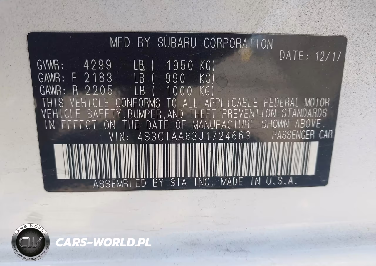 2018 Subaru Impreza 2.0I VIN:4S3GTAA63J1724663 - 9