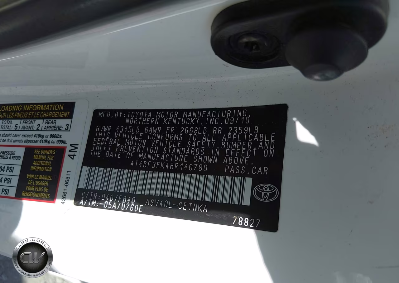 2011 Toyota Camry Le VIN:4T4BF3EK4BR140780 - 9