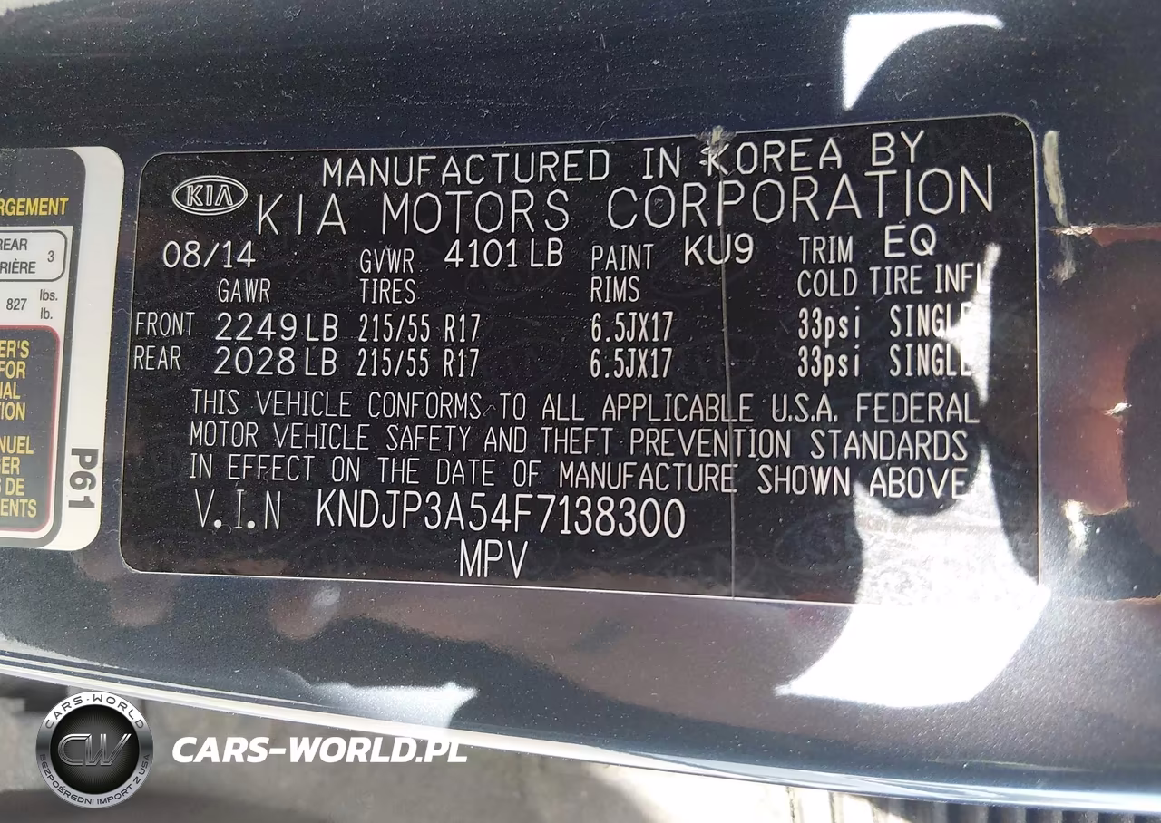 2015 Kia Soul + VIN:KNDJP3A54F7138300 - 9